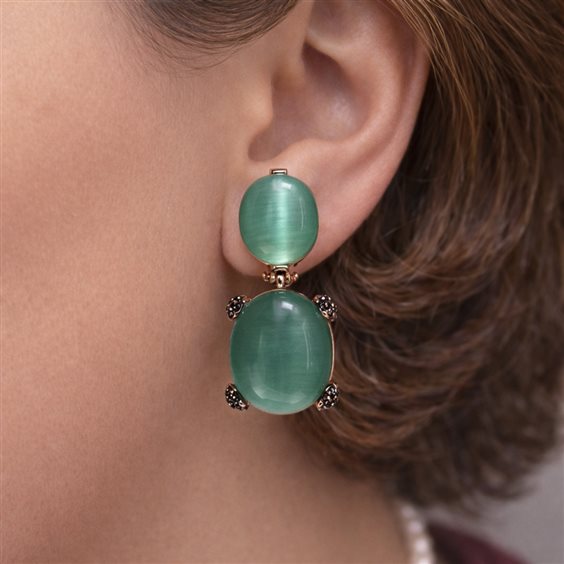 Orecchini Lucos Donna in Argento C36VERDE - C36VERDE